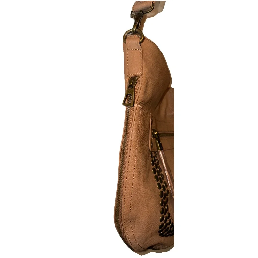 Big Buddah Baxter Hobo Bag Purse Studded Expandable Vegan Faux Leather Boho 14